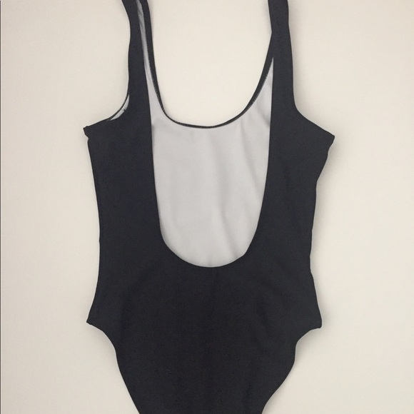 Women's “PRINCESS” Bathing Suit One piece Swimwear - BLACK AND WHITE - S M L - Picture 2 of 2